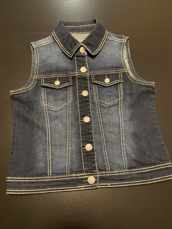 Rhythm In blue Jean Vest Womens  Medium Blue Denim