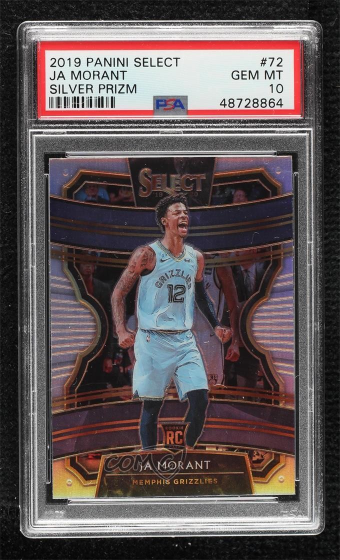 2019-20 Panini Select Concourse Silver Prizm Ja Morant #72 PSA 10 GEM MT ho5