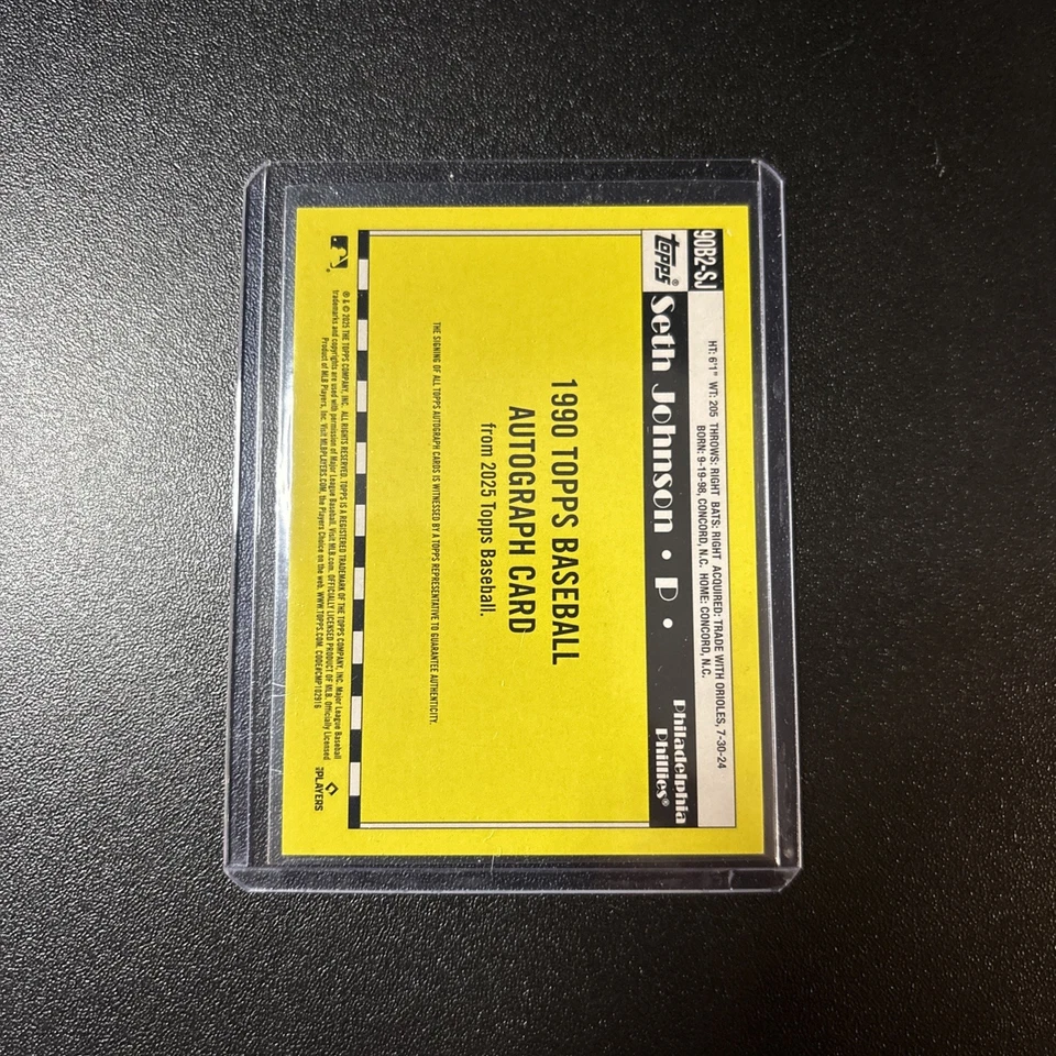 2025 Topps Update - Rookie Autographs Seth Johnson  (AU RC) - Image 2 of 2