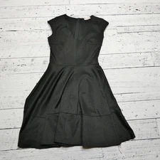 love...ady Dress Womens Medium Black Fit & Flare Sleeveless Textured Party