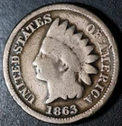 1863 INDIAN HEAD CENT - GOOD