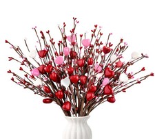 6Pcs Valentines Day Decorations Valentines Decor Red Pink White Heart Shaped ...