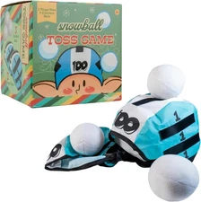 Toysmith Snowball Toss Game – Indoor Snowball Fight Fun for Kids – Includes 