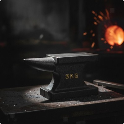Amboss mit gebogenem Ende flache Hammerfläche Eisenamboss einteilige Konstruktion für