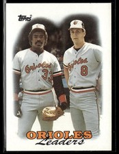 1988 Topps #51 Orioles Leaders Cal Ripken Jr Orioles Baseball Card 3703H