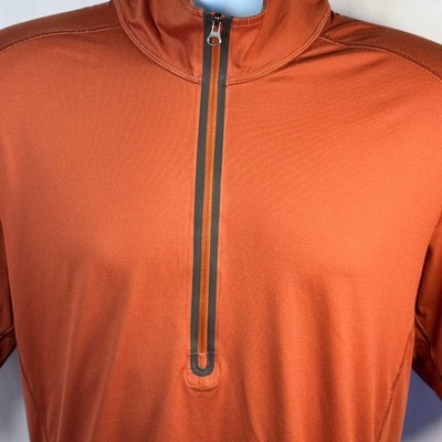 REI Men's Quarter-Zip Performance Trail Shirt | Rust & Gray Large