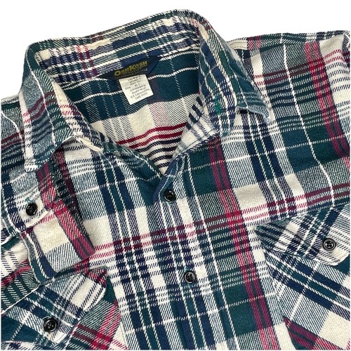 OshKosh B'gosh, Vintage 90's Osh Kosh B'Gosh Heavyweight Flannel Shirt Mens XLT Green Red Plaid