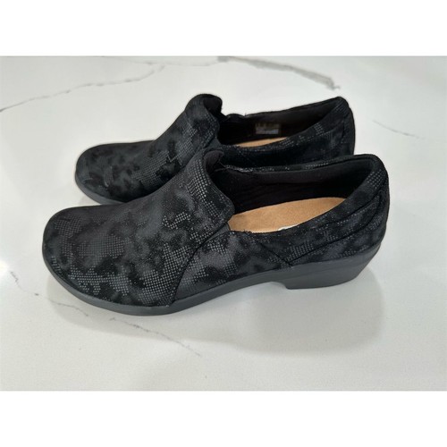 Clarks Women's Talene Pace Black Slip-On Shoes Size 8.5 Casual Wedge