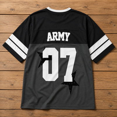 BTS ARIRANG Football Jersey Black Shirt Army Kpop Concert Outfit