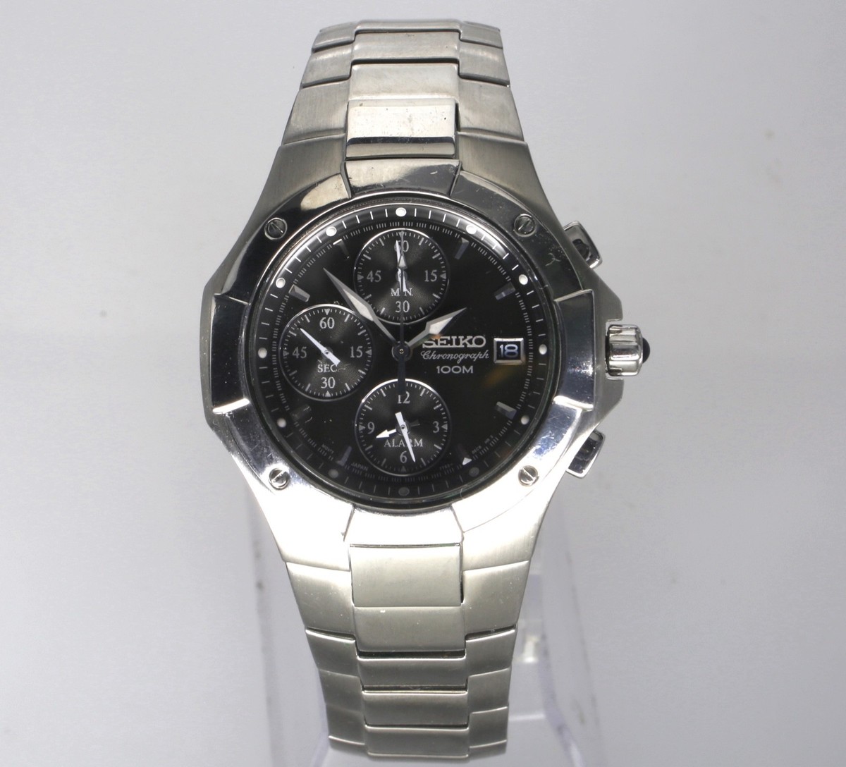 SEIKO COUTURA 39mm 7T62-0KC0 Alarm Chronograph Quartz Japan Watch