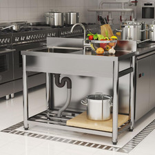 Lavello Autoportante in Acciaio Inox 1 Vasca Sinistra, con Rubinetto, da Esterno