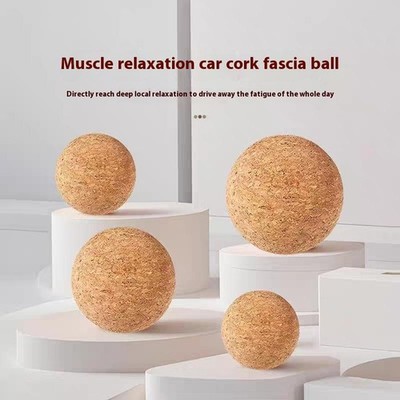 Natural Cork Myofascial Release Deep Tissue Massage Ball Trigger Point Ball_YQ