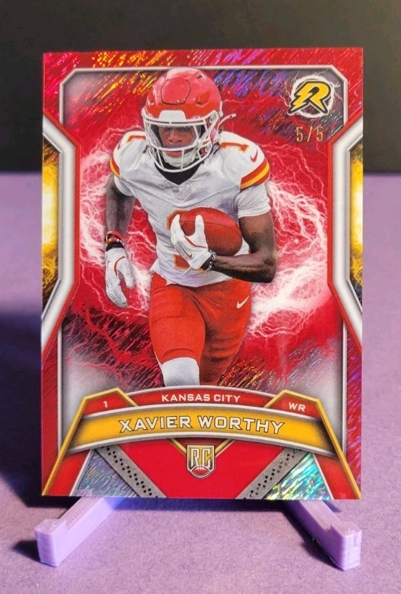 2024 Topps Resurgence XAVIER WORTHY #143 ROOKIE RED STATIC 5/5