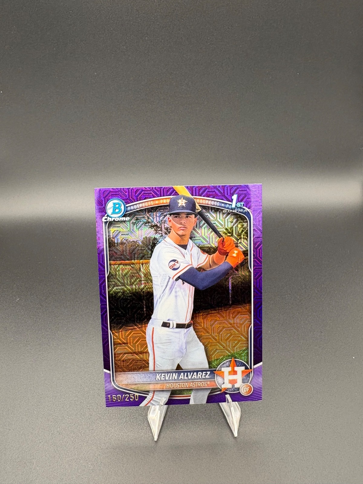 2025 Bowman Chrome BCP-227 Kevin Alvarez Purple Shimmer Refractor /250 Astros