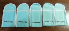 5 Tiffany  Co. Authentic Fold Over Jewelry Bags 3" X 2".