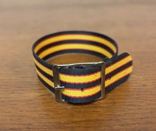 Vintage 1960s Striped Nylon Watch Band 1-Piece Unused New Old Stock 18mm