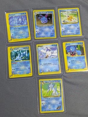 Vintage Pokemon TCG Lot Of 7 Water Sabrina's Golduck Azumarill Kingdra Magikarp