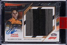 2023 Topps Dynasty F1 OSCAR PIASTRI 1/1 Autograph Suit Zipper Relic Rookie Card