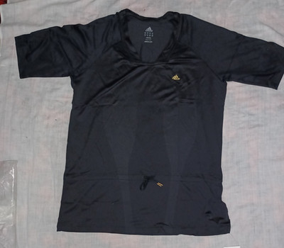 adidas tunic top black meddium drawstring hip breathable fabric new with tags
