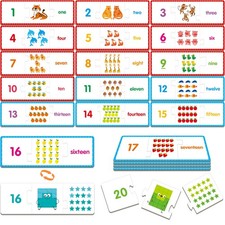 1-20 Number Puzzles, 20 Self-Correcting Matching Puzzle Set, 60 pieces, small