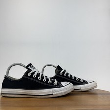 Womens Converse Chuck Taylor All Star Black Canvas Casual Low Sneakers Size 7 M