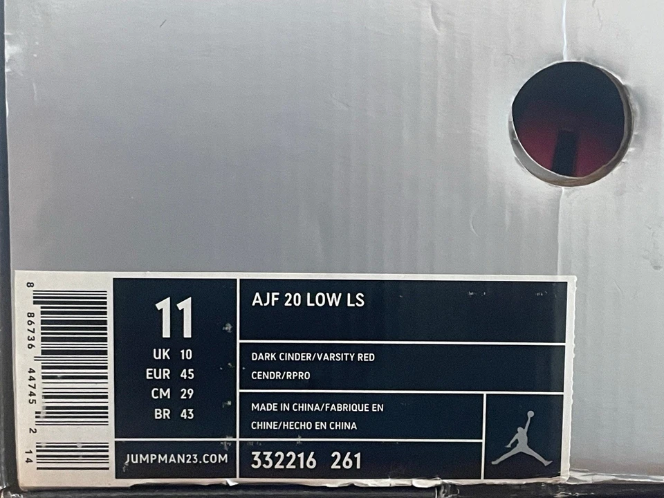 Nuevo Air Jordan Fusion 20 Low LS “Dark Cinder” Foto 2 de 4