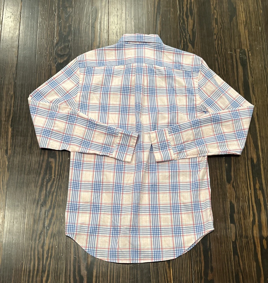 Camisa Tucker Vineyard Vines Calce Clásico Para Hombre XS Cuadros Azul Rosa Algodón  Foto 4 de 4