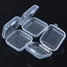 Mini Clear Plastic Small Earplug Box Jewelry Storage Container Square Box UK