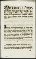 Austria 1792 Leopold II Succession Imperial Decree KuK 40895