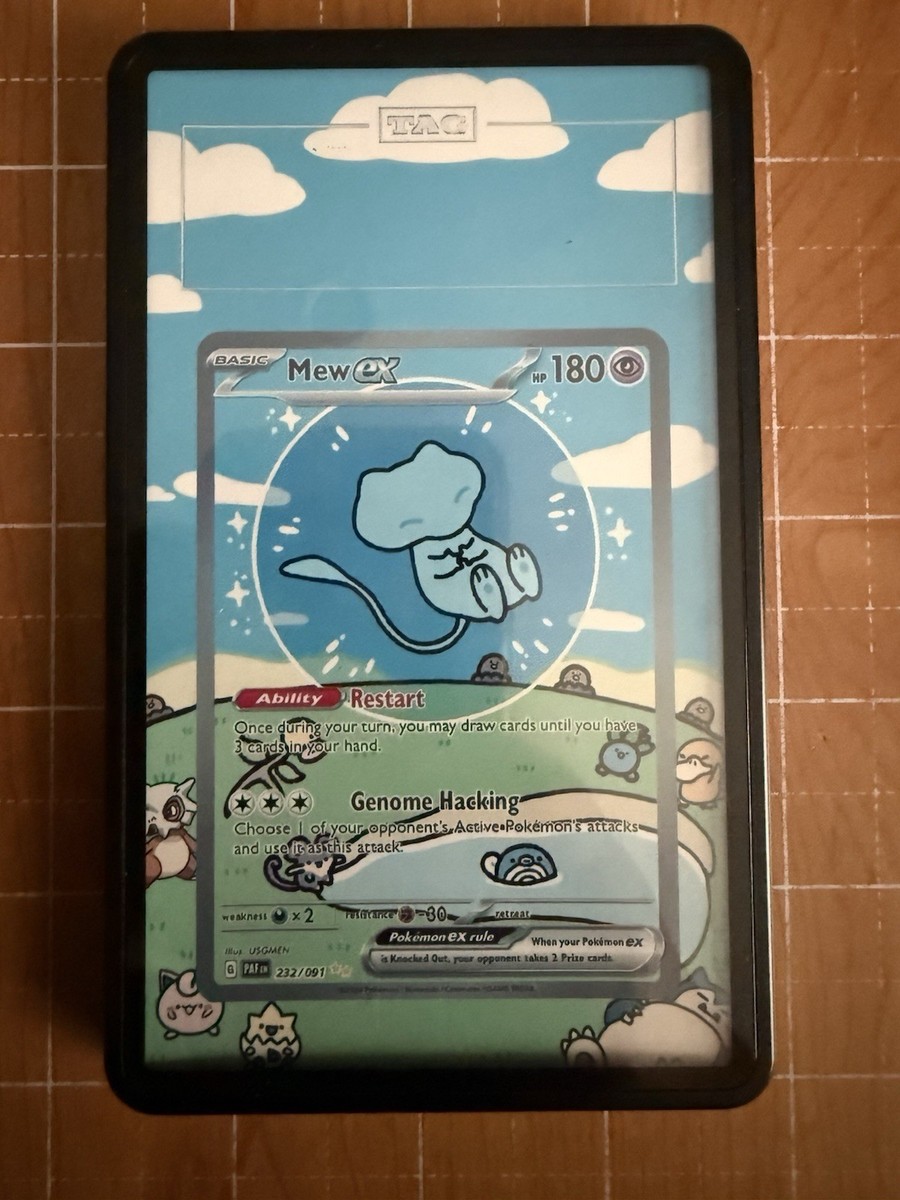 Mew EX SIR Paldean Fates 232/091 4 graded TAG Extended Artwork