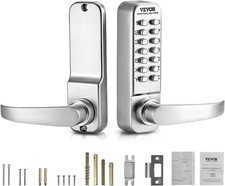 Mechanical Keyless Entry Door Lock, 14 Keys, Mechanical Keypad Door Lock with Ha