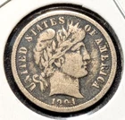 1904 Barber Silver Dime 10c Ten Cent US Coin Philadelphia Mint  *403