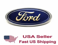 FORD Blue EMBLEM 4 INCH OVAL LOGO Front Grille/Tailgate Badge 1999-16 3M Tape
