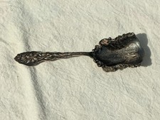 Sterling Silver Scoop Spoon Narcissus by Unger Brothers 4.75 In Long Art Nouveau
