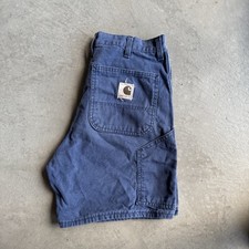 Carhartt Mens Navy Blue Original Fit Work Carpenter Shorts Size 30