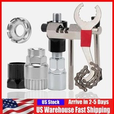 6PCS Bike Tool Kit w/ 3-in-1 Cassette Remover Wrench Crank Puller Extractor - US