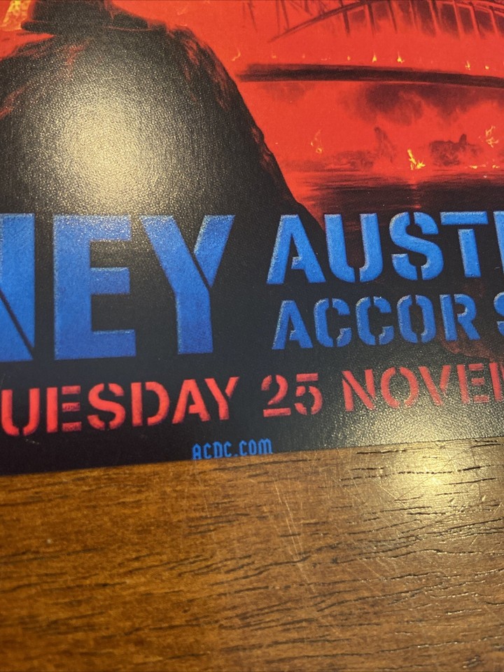 AC/DC PWR/UP 2025 Sydney Concert A4-Sized Flyer High Quality Artist ...