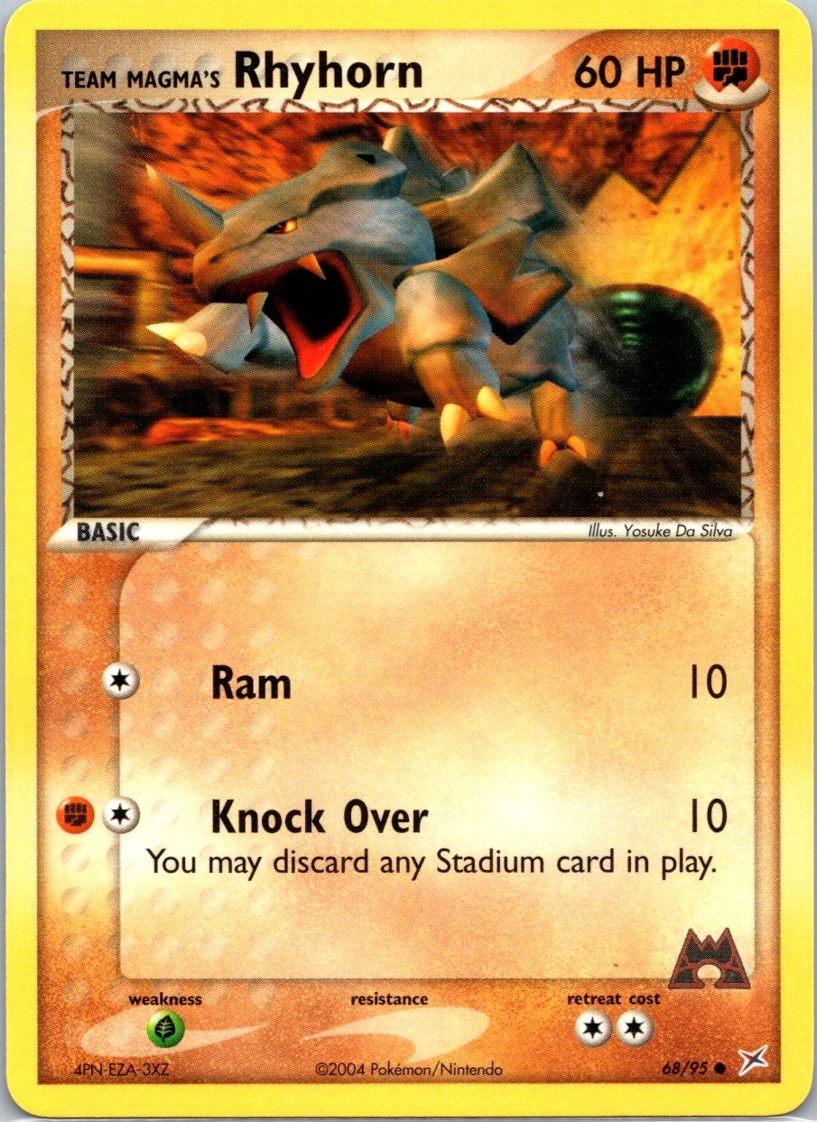 Team Magma's Rhyhorn - 68/95 Common Team Magma vs Team Aqua NM