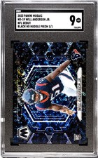 2023 PANINI MOSAIC ND-19 WILL ANDERSON JR BLACK NO HUDDLE 1/1 SGC 9 ROOKIE!