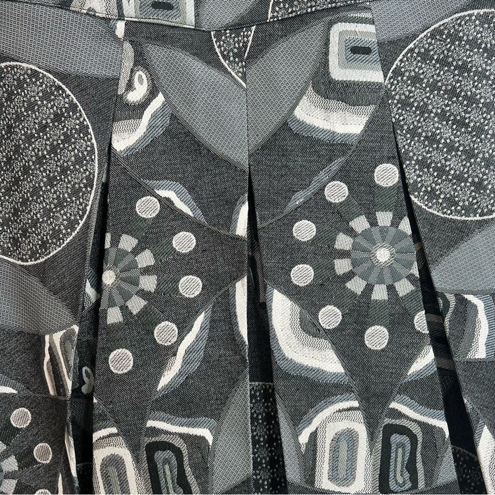 Desigual Stylish Gray Pleated Patterned Front Poc… - image 4