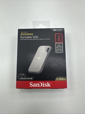 SanDisk 2TB Extreme External Portable SSD Up to 1050MB/s USB-C USB 3.2 Gen 2