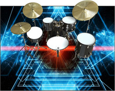 Tappeto per Batteria Acustica Tappeto Drum Antiscivolo Tamburo Tappeto, 140 X 12