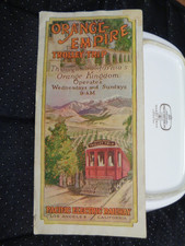 Antique 1926 Pacific Electric Railway Orange Empire Trolley Trip Color Brochure