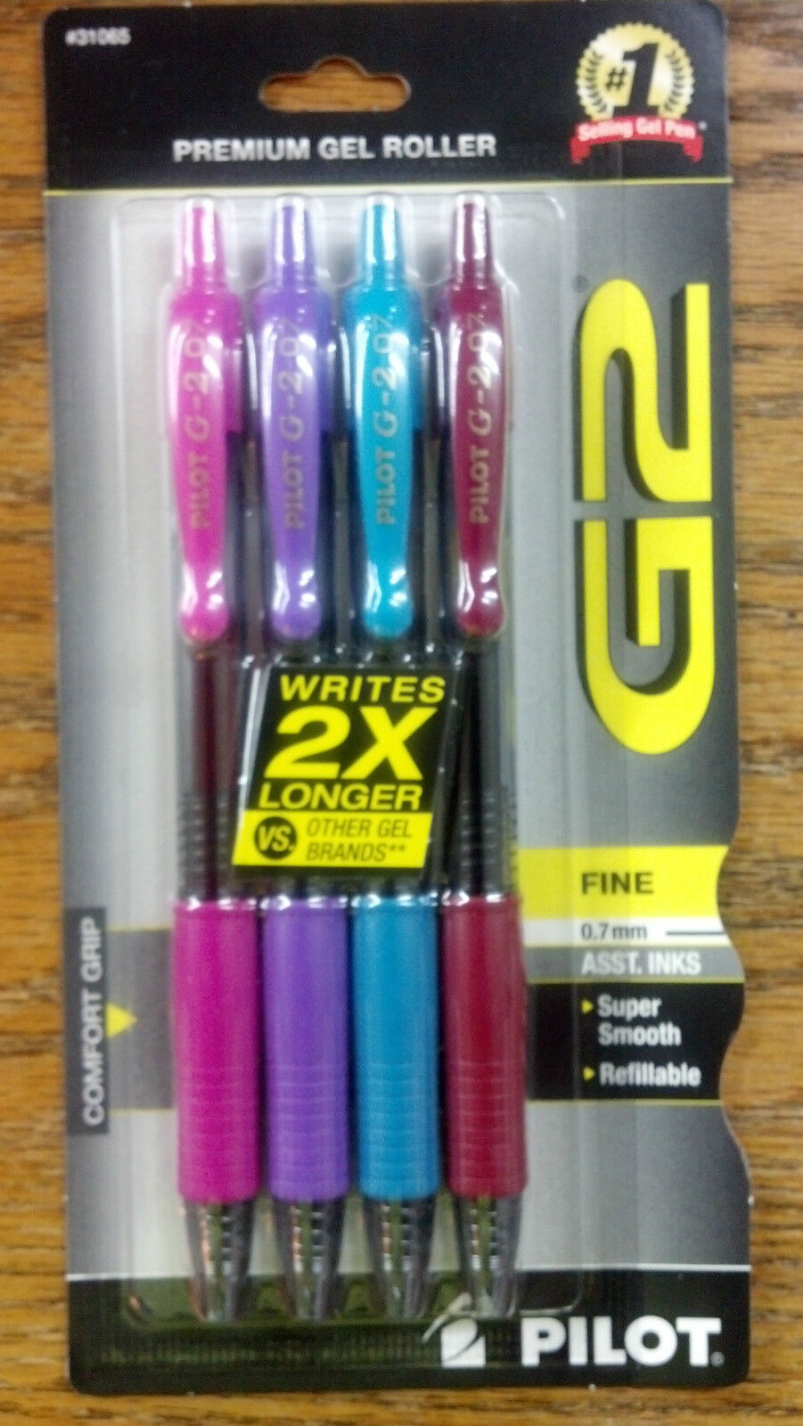 G2, PREMIUM GEL ROLLERS, FINE, 0.7mm, ASST. INKS, SUPER SMOOTH, REFILLABLE