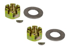 Front Amc 20 Axle Nut Kit Of 2 With Nut Washer And Axle Key - Jeep Cj 1976-86