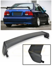 For 96-00 Honda Civic EK Sedan ABS Plastic MUGEN Style Rear Trunk Wing Spoiler