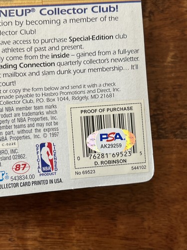 David Robinson Signed Starting Lineup Action Figure Psa Dna Coa Autographed - Picture 7 of 8