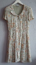 BLACKY DRESS Vintage Womens Floral Pattern Silk Viscose Lightweight Dress