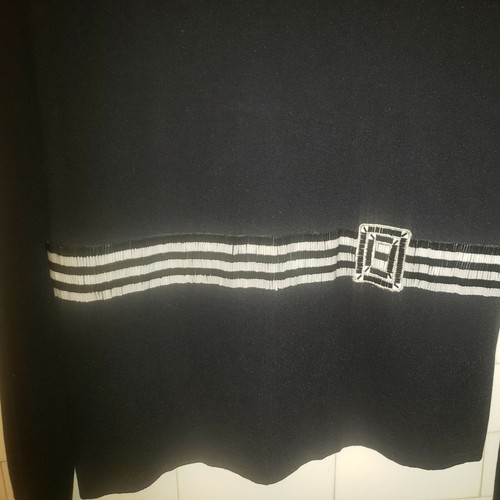 Colour Works Black Beaded Sweater X-Large V-Neck Embellished Top Sweater - Picture 6 of 12