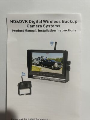 Wireless 1080P Solar Magnetic Backup Camera with 7 Monitor for RVs & Trailers e